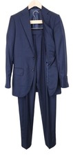 SUITSUPPLY Lazio Men's Suit UK36L Blue Wool 2 Piece Single-Breasted Tailored *