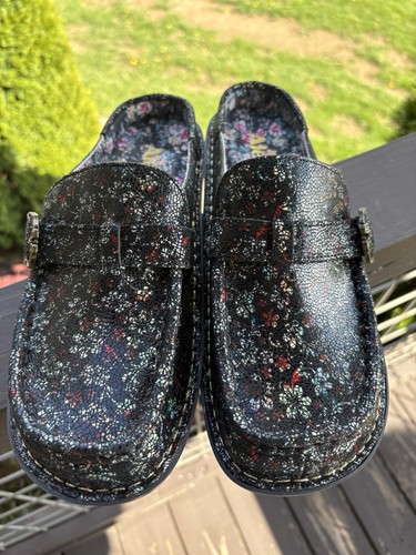 Algeria black floral slide - algeria,