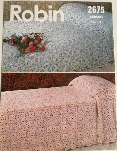 Square motif lace bedspread - , +