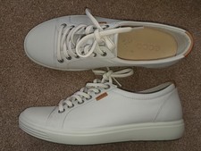 ECCO SOFT 7 FLAT WHITE LACE UP