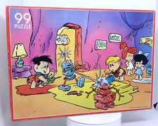 Vintage Flintstones Kids Robot Battle Puzzle 1988 Complete