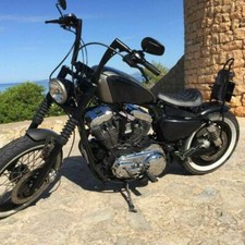 Black Motorcycle Solo Driver