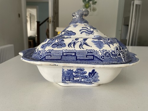 Willow pattern vintage square - willow,