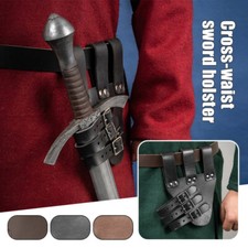 Medieval  LARP Sword Belt Sheath Scabbard Holder Warrior Knight Cosplay