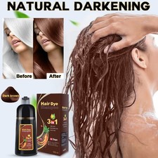 3 in 1 Hair Dye Shampoo 500ml Hair Color Shampoo Instant Hair Dye Plants Essence