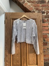 ZARA SEQUIN silver top round