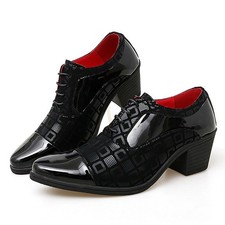 Mens Patent Leather Mid Cuban
