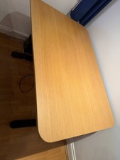 Home Office Desk - IKEA BEKANT - Oak Veneer Black Legs - 160cmX80cm - Adjustable