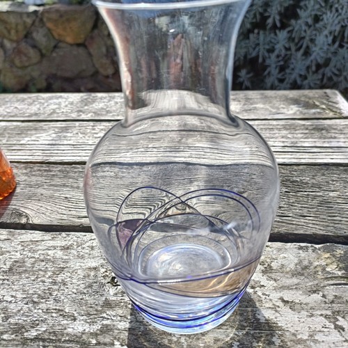 Vintage scandi art glass vase - art,