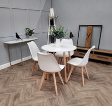 80CM Round Dining Table and 4