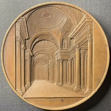France: 1858 59mm Paris St. Genevieve J. Wiener Bronze Cathedral Medal