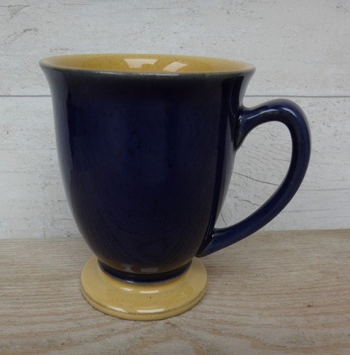 Denby footed mug blue - footed, 11cm