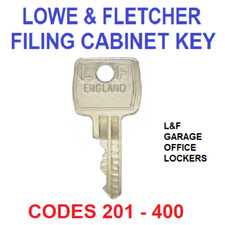 Lowe & Fletcher Filing Cabinet Spare Key L&F 92 Series ( Codes 201 - 400 )