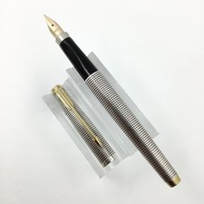 Parker 75 cisele sterling silver fountain pen, 14k gold nib