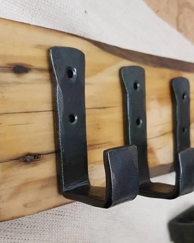 Flat bottom hook hand forged - flat,