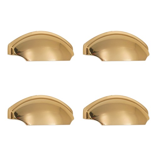 Cup handle 4pc polished brass - handle,