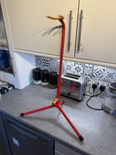 Red Guitar Stand Adjustable And Portable Stage Guitar Stand