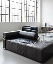 vintage leather Bauhaus sofa
