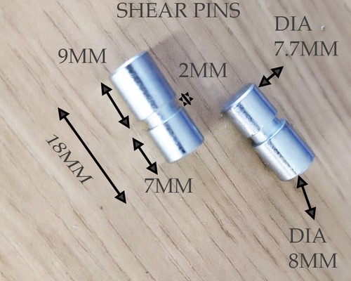 Pair shear pins - fits, iseki