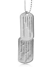 PERSONALISED DEBOSSED US-Spec Military Dog Tags Set & Chains 304-Grade STAINLESS