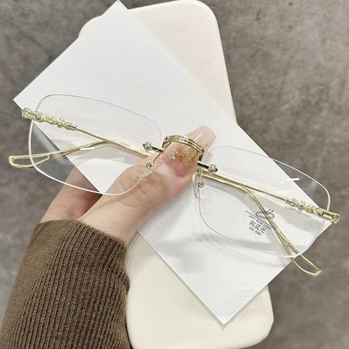 Transparent square rimless - transparent,