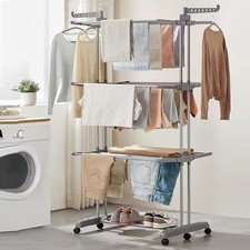 4 Tier Foldable Clothes Airer Rack Indoor Outdoor Dryer Laundry Dry Rail Hanger