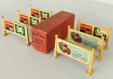 O Gauge HORNBY TRAINS Half Dozen Station Hoardings Castrol / Brylcreem / Raleigh