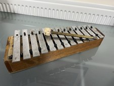 Vintage New Era England Diatonic Glockenspiel 13 Pitched Metal Bars with Mallet