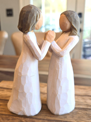 Willow tree sisters heart - "sisters, heart"