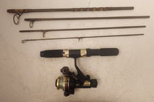 Vtg Daiwa Mini Mite MM750 Spinning Reel Combo 5 piece Rod Nice Condition Works
