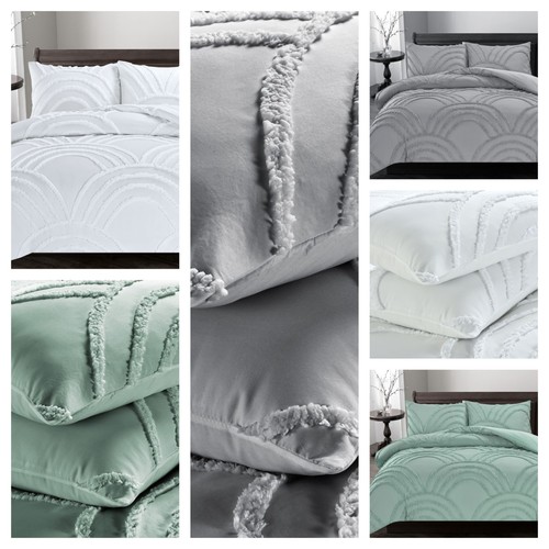 Zara embossed frill duvet - embossed,