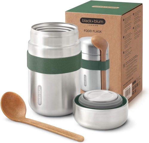 Black blum vacuum food flask - food,