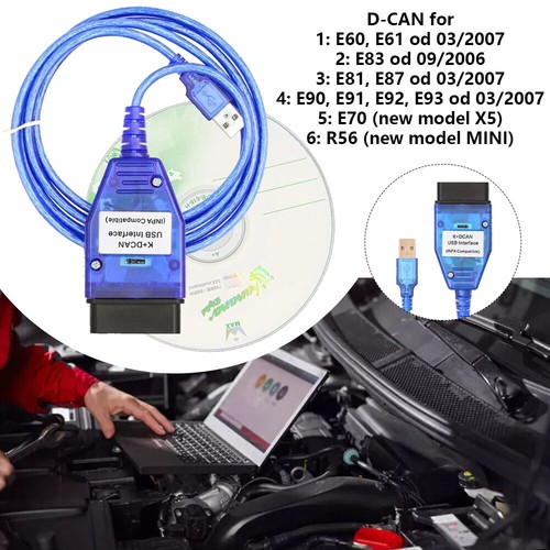 Dcan obd2 cable with switch - cable,
