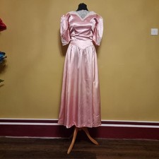 Vintage 1980s Pink Evening Bridesmaid Dress 10 Cottagecore BG1 