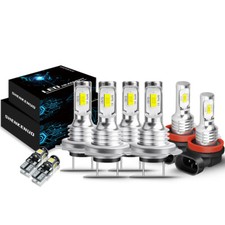 FOR BMW 1 SERIES 2003-2012 SET H7 H7 H11 501 W5W XENON WHITE LED HEADLIGHT BULBS