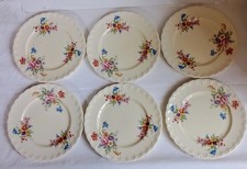 6 floral tea plates Vintage