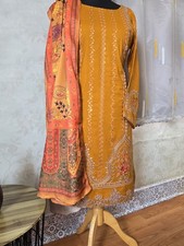 Salwar Kameez 3-Piece Embroidered Suit Pakistani/Indian, Linen