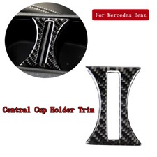 Carbon Fiber Central Cup Holder Cover Trim For Mercedes CLA GLA A-Class 2013-18
