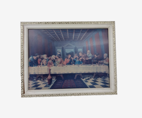 Vintage framed picture christ - framed,