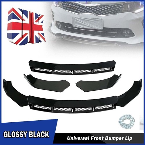 Gloss black car - black, front