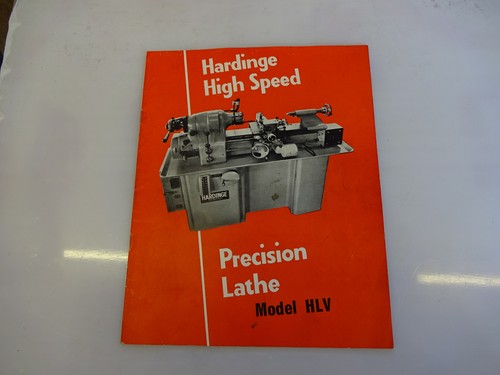 Hardinge lathe model hlv - hardinge,