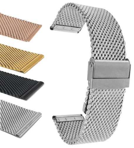 18mm metal mesh watch - metal,