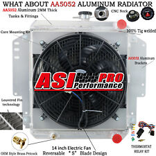 2 Row Radiator+Shroud Fan For