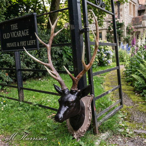 Wall mounted large - wall, stag