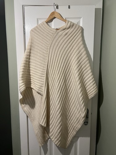 Zara long cream poncho size - long,
