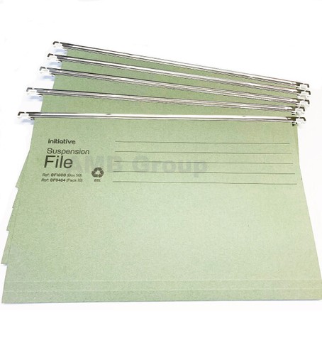 Green hanging suspension files - green,