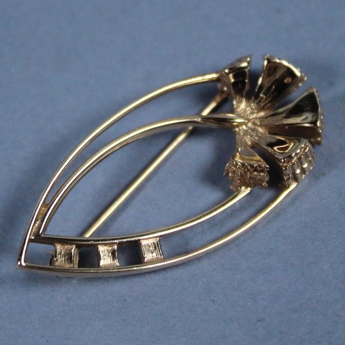 Ola gorie 9ct gold brooch - ola,