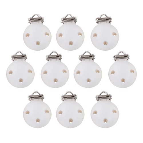 10pcs round wooden soother - wooden,