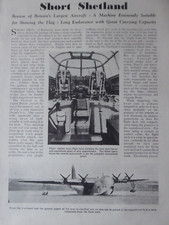 5/1945 ARTICLE 6 PAGES SHORT SHETLAND FLYING BOAT CUTAWAY
