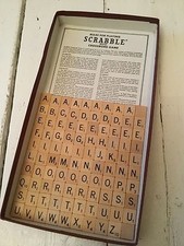 Vintage Wooden Genuine Scrabble Tiles Spare Replacement - Arts & Crafts